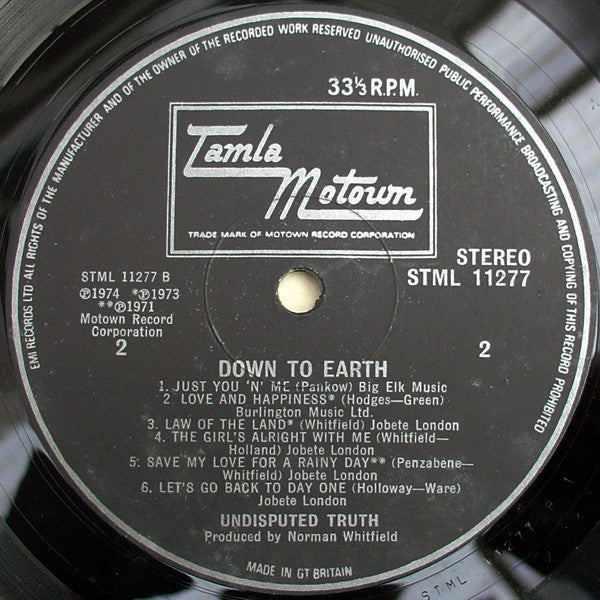 The Undisputed Truth - Down To Earth