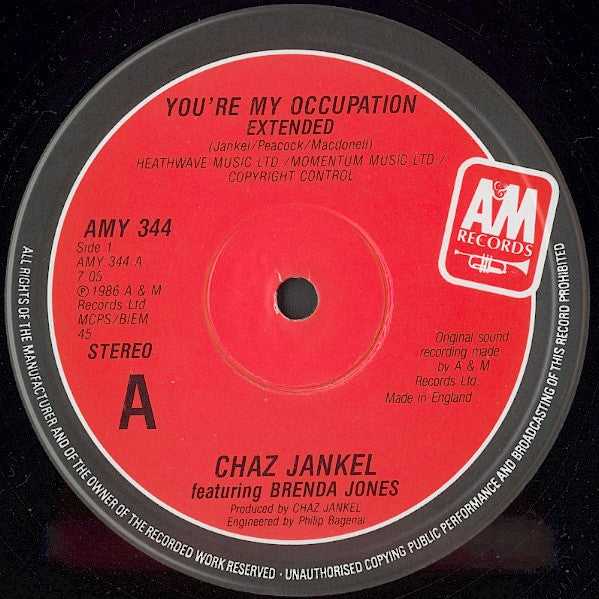 Chas Jankel Featuring Brenda Jones - You're My Occupation