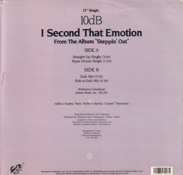 10db - I Second That Emotion