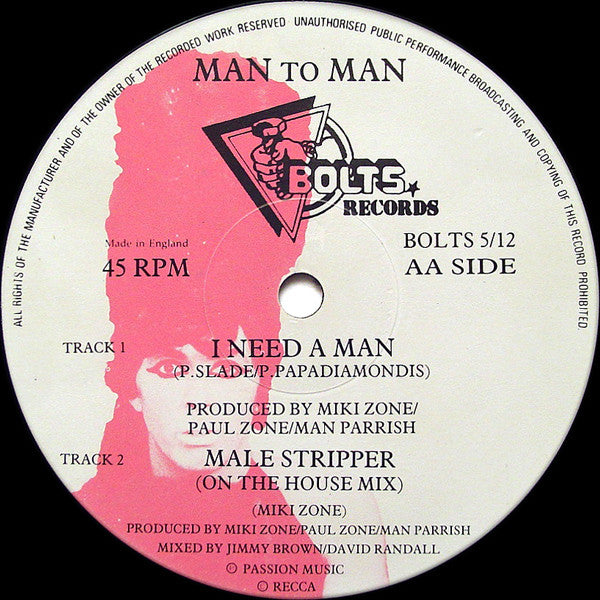 Man 2 Man - Energy Is Eurobeat / I Need A Man / Male Stripper (On The House Mix)