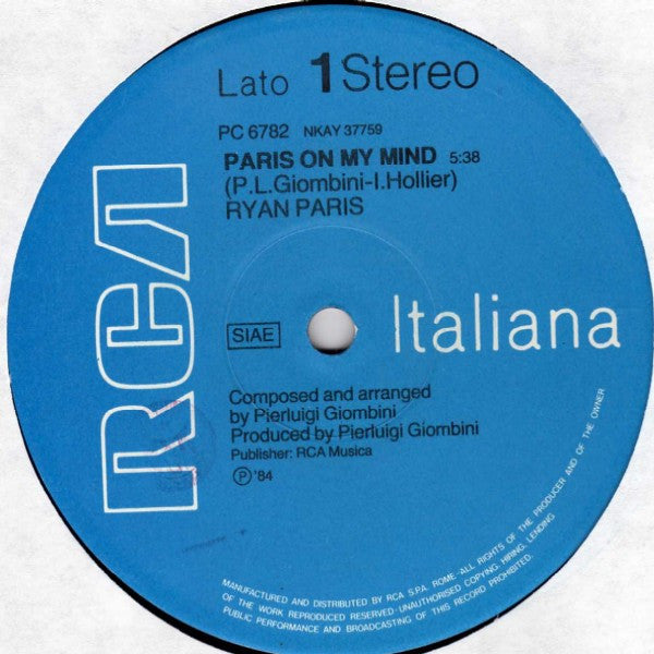 Ryan Paris - Paris On My Mind