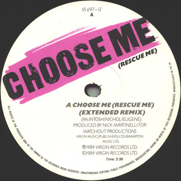 Loose Ends - Choose Me (Rescue Me)