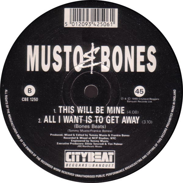 Musto & Bones - All I Want Is To Get Away (Original & Remix Versions)