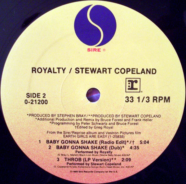 Royalty / Stewart Copeland - Baby Gonna Shake / Throb