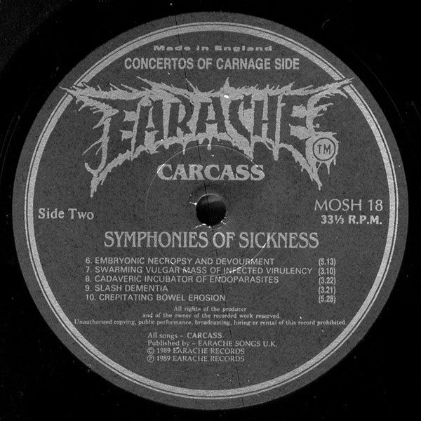 Carcass - Symphonies Of Sickness
