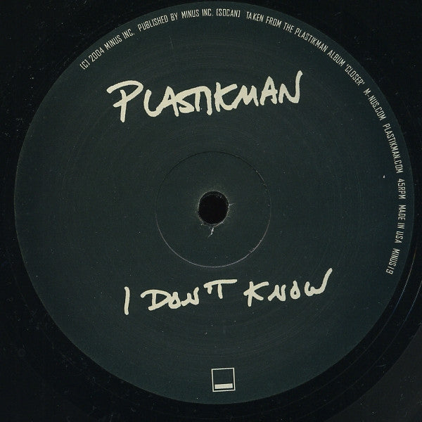 Plastikman - I Don't Know