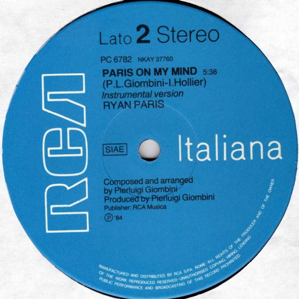 Ryan Paris - Paris On My Mind