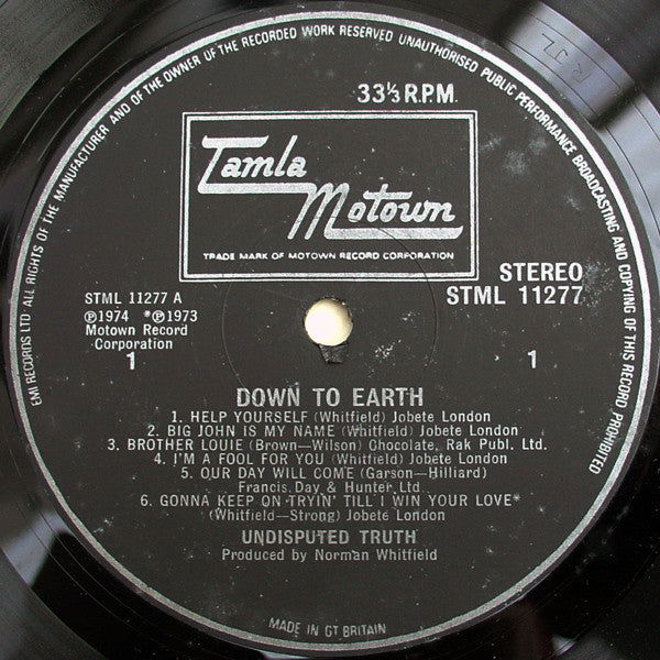 The Undisputed Truth - Down To Earth