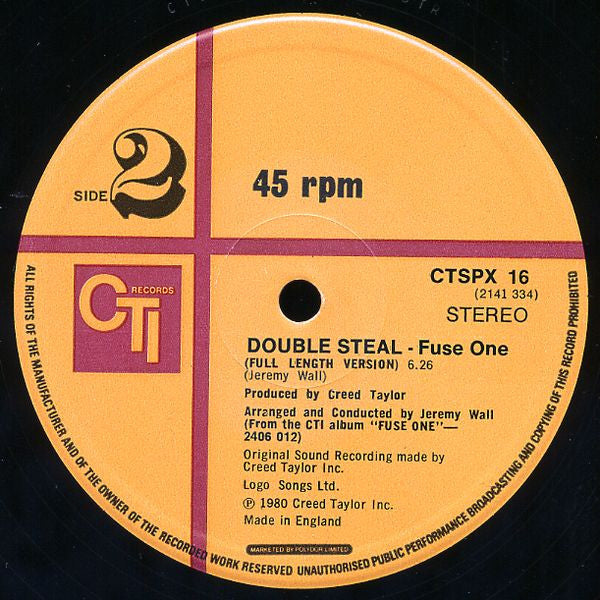 Fuse One - Grand Prix / Double Steal
