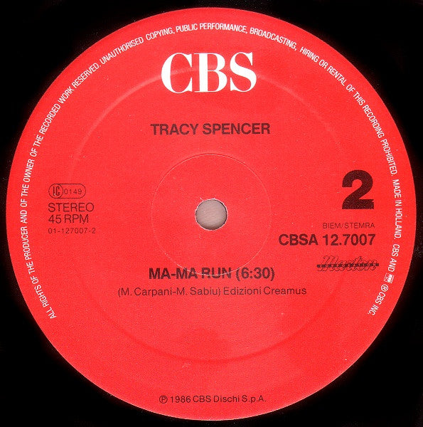 Tracy Spencer - Run To Me