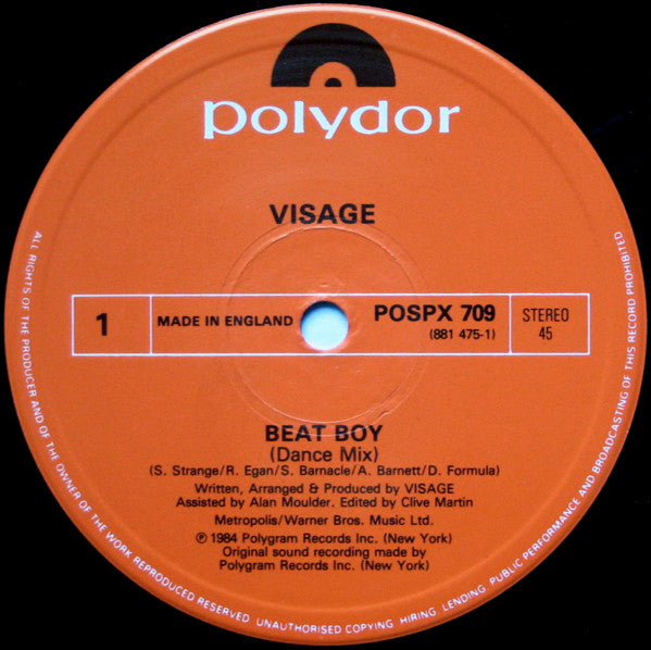 Visage - Beat Boy