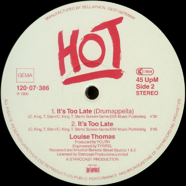 Louise Thomas - It's Too Late