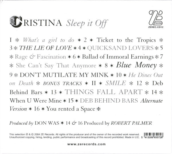 Cristina - Sleep It Off