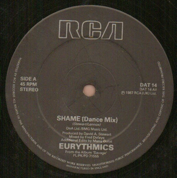 Eurythmics - Shame