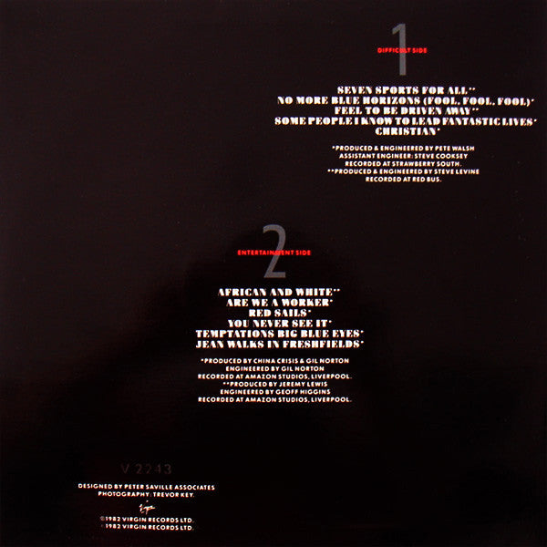China Crisis - Difficult Shapes & Passive Rhythms - Some People Think It's Fun To Entertain