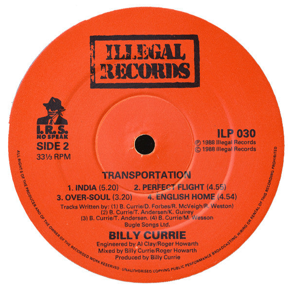 Billy Currie With Guest Steve Howe - Transportation
