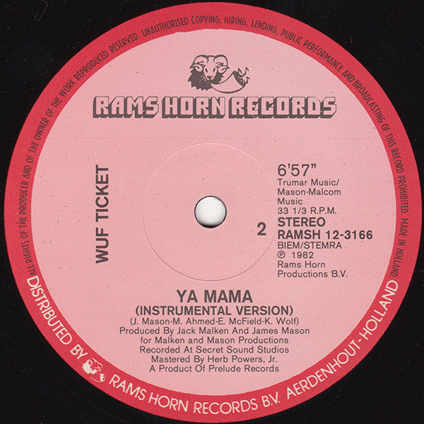 Wuf Ticket - Ya Mama