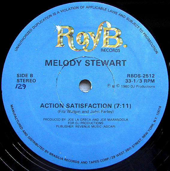 Melody Stewart - Get Down, Get Down / Action Satisfaction