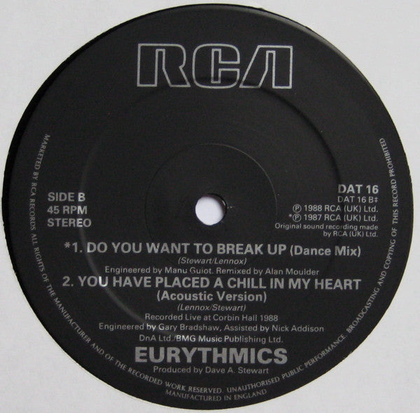 Eurythmics - You Have Placed A Chill In My Heart