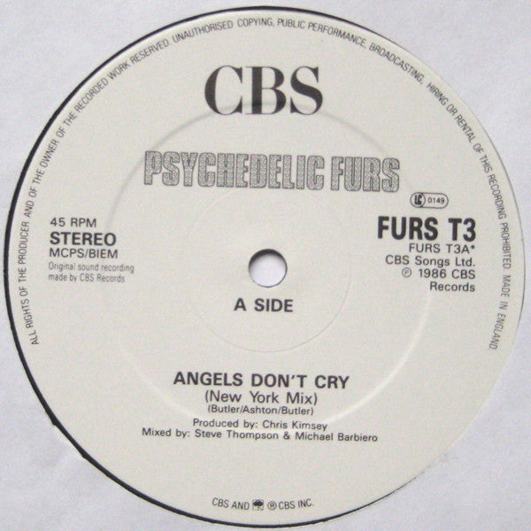 The Psychedelic Furs - Angels Don't Cry (New York Mix)