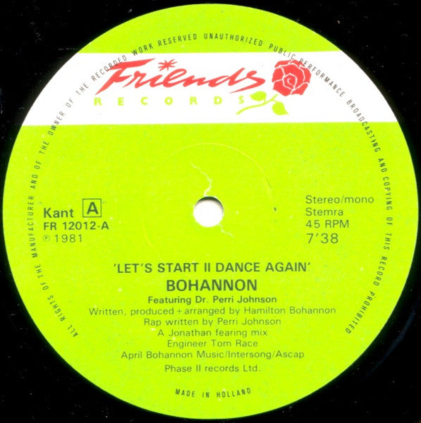 Hamilton Bohannon - Let's Start II Dance Again