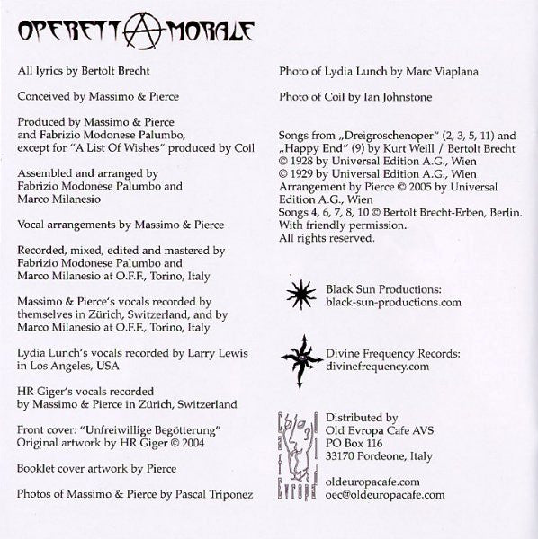 Black Sun Productions - OperettAmorale