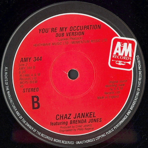 Chas Jankel Featuring Brenda Jones - You're My Occupation