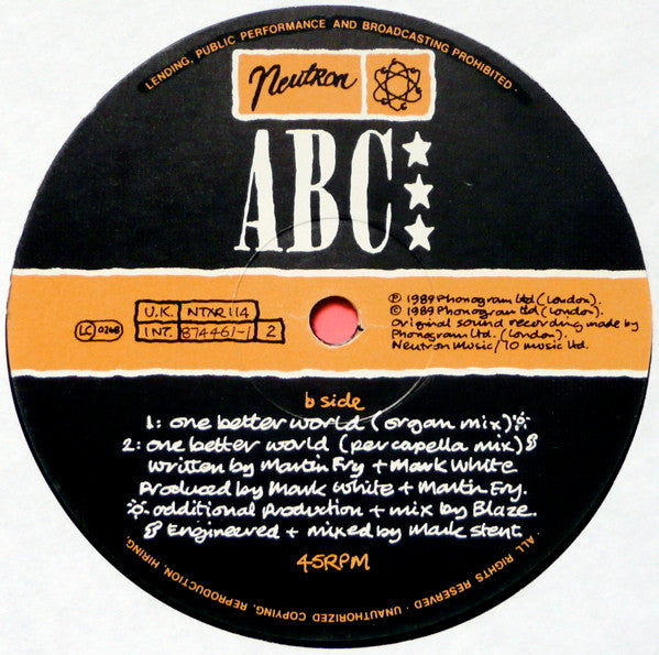 ABC - One Better World (Pickering Park Mix)