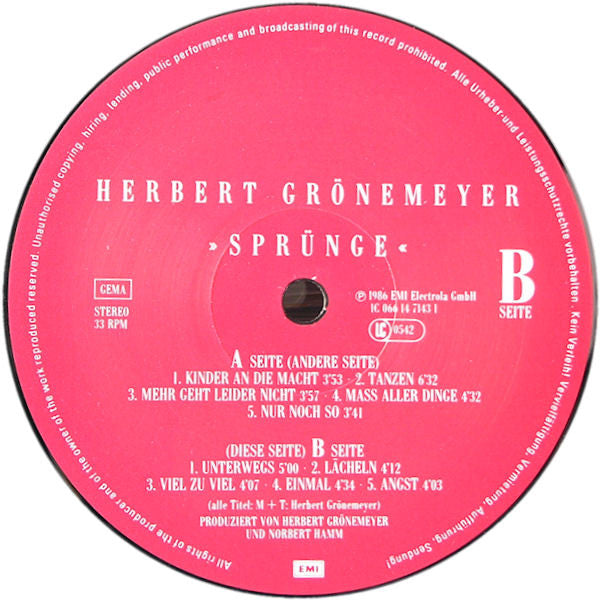 Herbert Grönemeyer - Sprünge