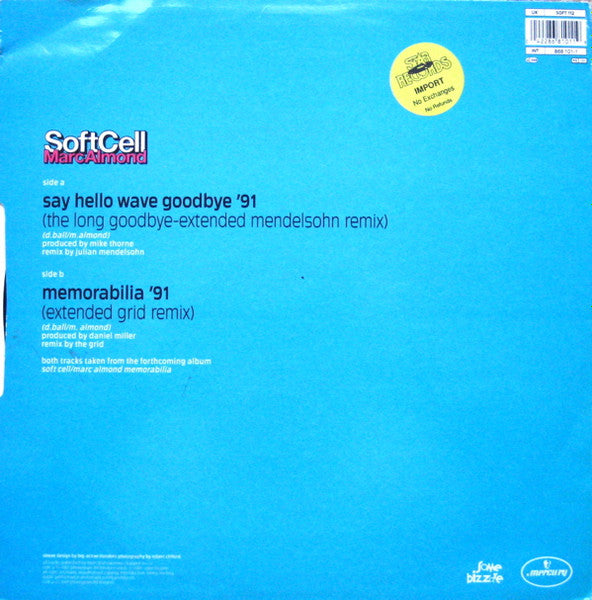 Soft Cell, Marc Almond - Say Hello Wave Goodbye '91