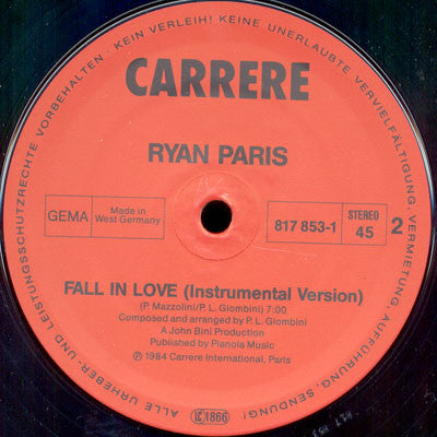 Ryan Paris - Fall In Love (Special Maxi Version)