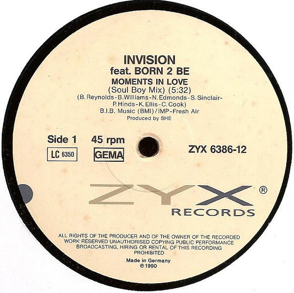 Invision Featuring Born 2 Be - Moments In Love