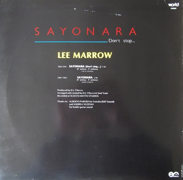 Lee Marrow - Sayonara (Don't Stop...)