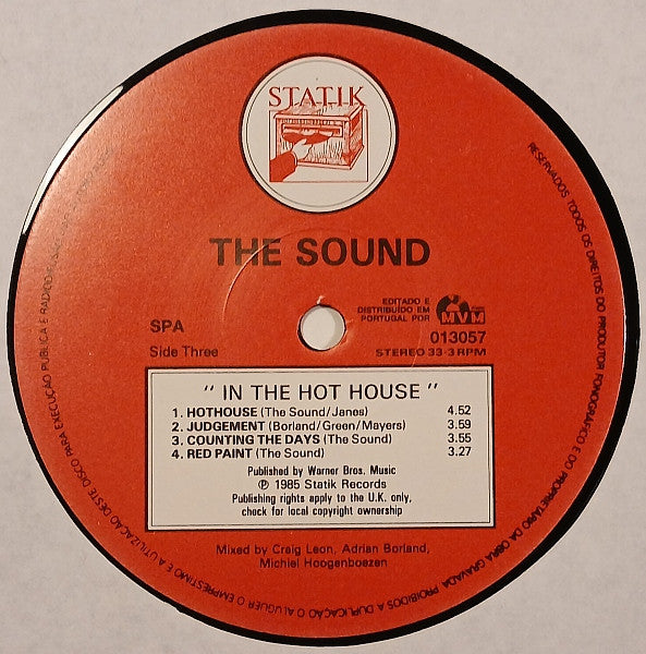 The Sound (2) - In The Hothouse