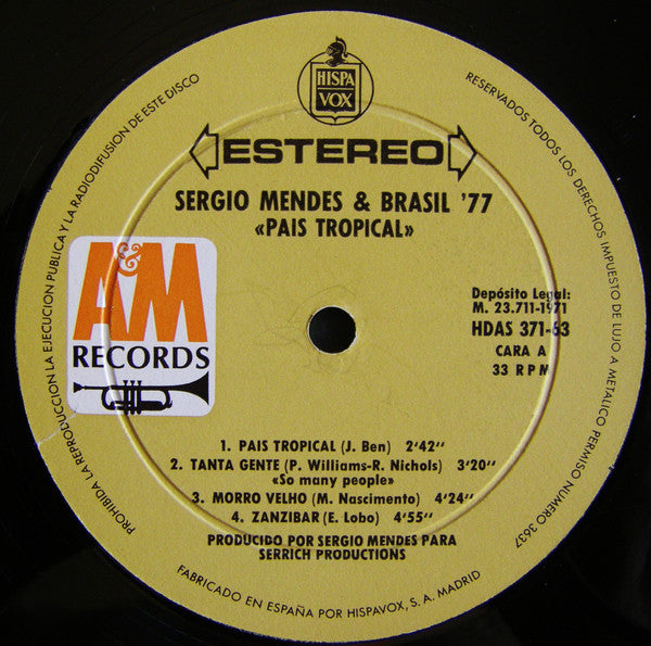 Sérgio Mendes & Brasil '77 - País Tropical
