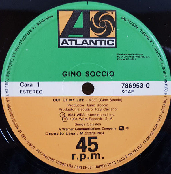 Gino Soccio - She's Gone Out Of My Life