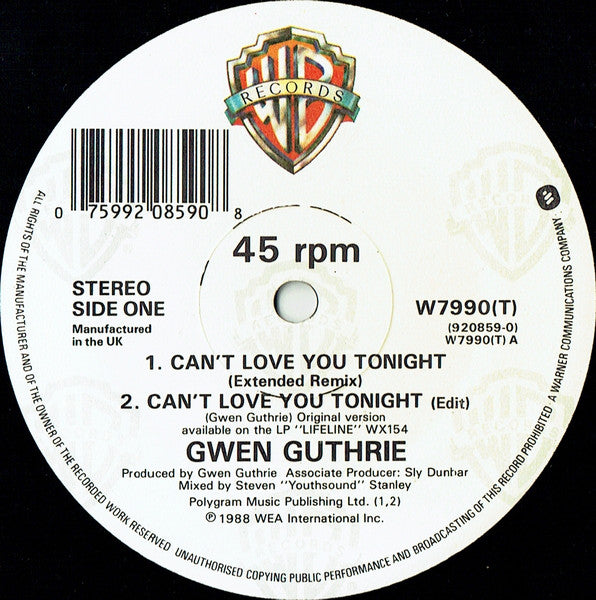 Gwen Guthrie - Can't Love You Tonight