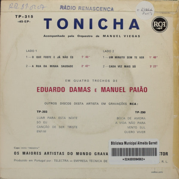 Tonicha - O Que Foste E Já Não És