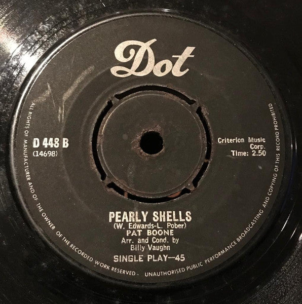Pat Boone - Pearly Shells / Crazy Arms