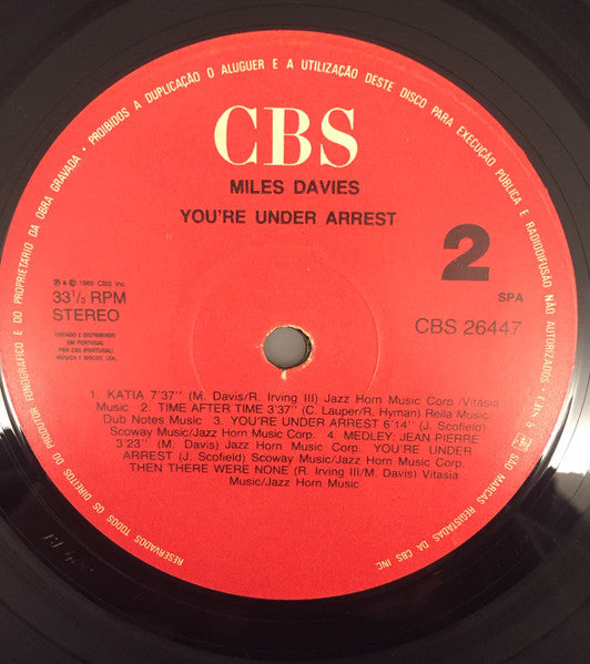 Miles Davis - You're Under Arrest