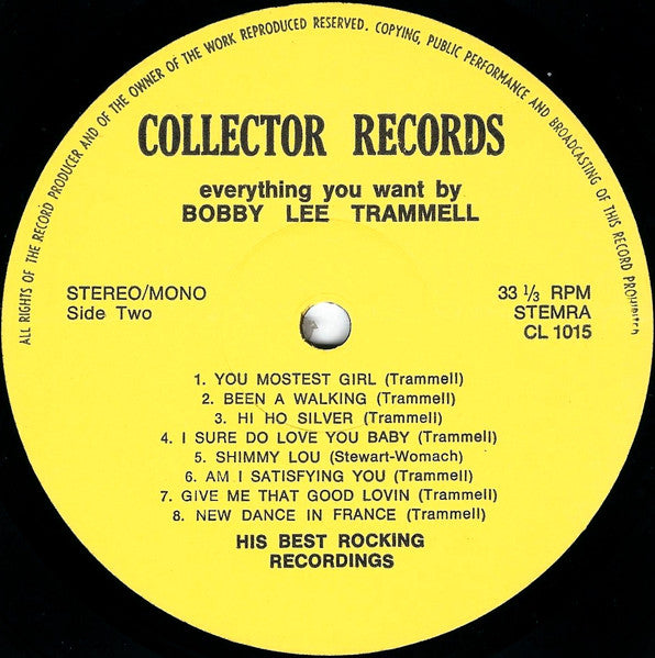 Bobby Lee Trammell - His Very Best Recordings