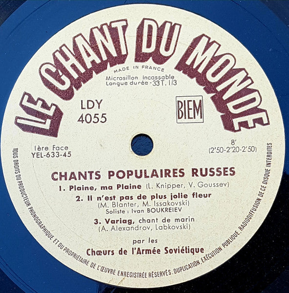 The Alexandrov Red Army Ensemble - Chants Populaires Russes