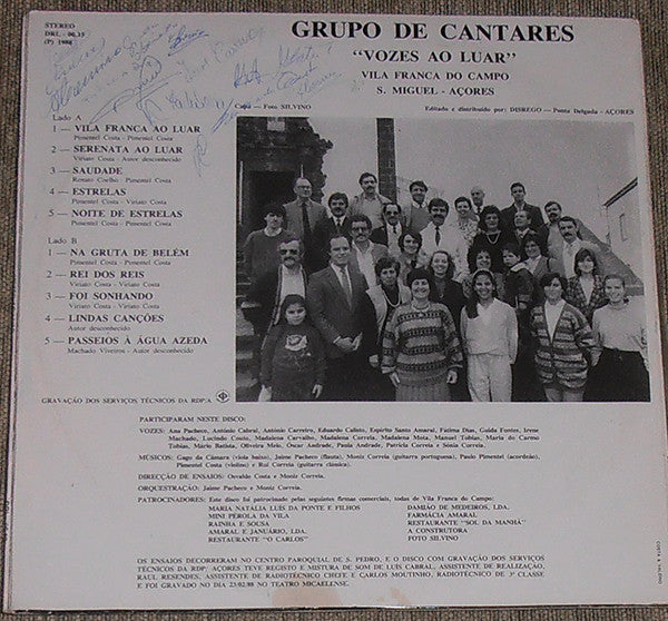 Grupo De Cantares Vozes Ao Luar - Grupo De Cantares Vozes Ao Luar