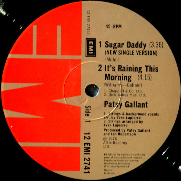 Patsy Gallant - Sugar Daddy / It's Raining This Morning