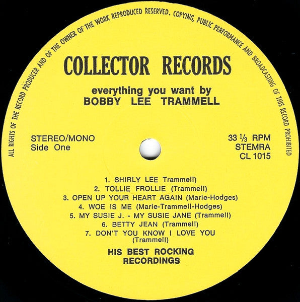 Bobby Lee Trammell - His Very Best Recordings