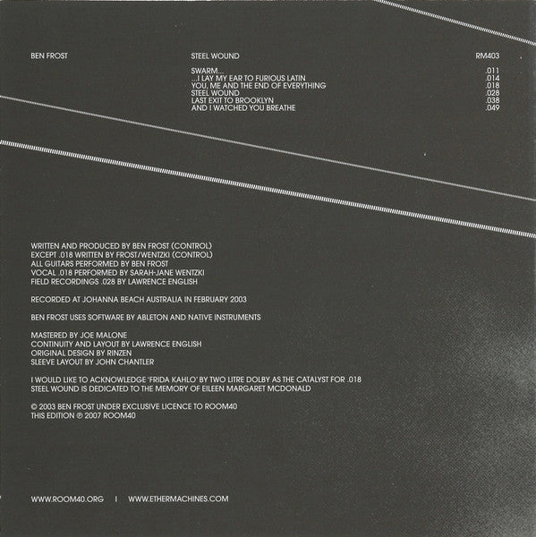 Ben Frost - Steel Wound