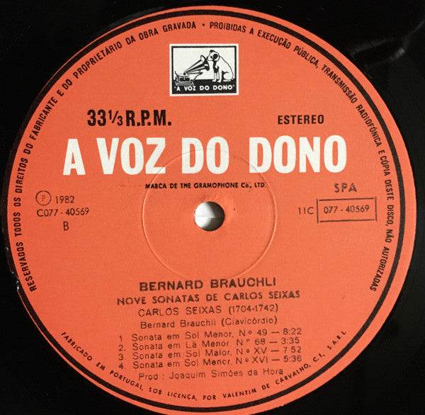 Carlos Seixas - Bernard Brauchli - Nove Sonatas = Nine Sonatas