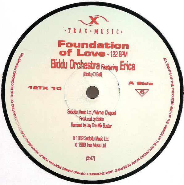 Biddu Orchestra Featuring Erica Holland - Foundation Of Love