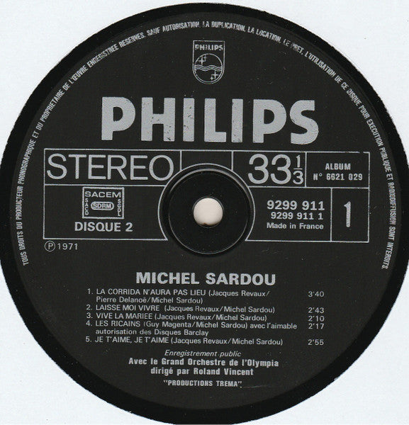 Michel Sardou - Michel Sardou (Album 2 Disques)
