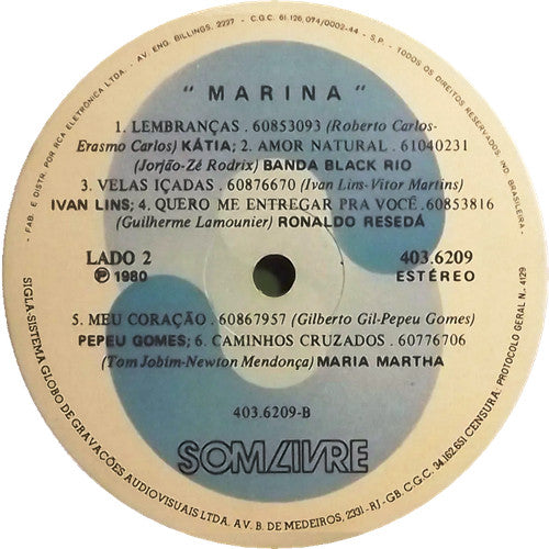 Various - Marina (Trilha Sonora Original Da Novela)